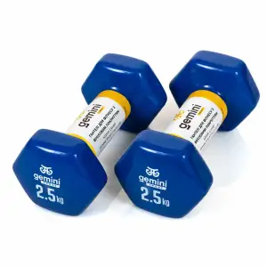 Гантели Gemini Sport для фитнеса с виниловым покрытием 2 шт по 2,5 кг GSD-2.5BL