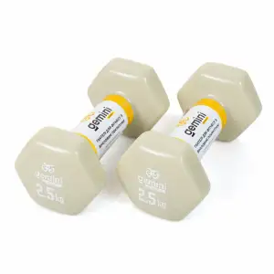 Гантелі Gemini Sport для фітнесу з вініловим покриттям 2шт по 2.5кг GSD-2.5MILK