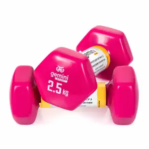 Гантели Gemini Sport для фитнеса с виниловым покрытием 2шт по 2.5кг GSD-2.5PINK