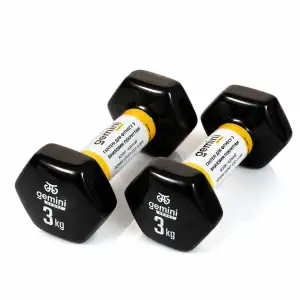 Гантели Gemini Sport для фитнеса с виниловым покрытием 2 шт. по 3,0 кг GSD-3.0BK