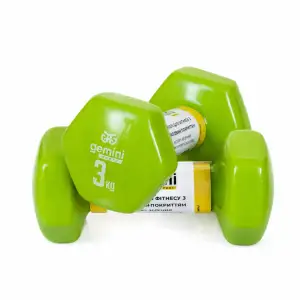 Гантели Gemini Sport для фитнеса с виниловым покрытием 2 шт по 3,0 кг GSD-3.0GR