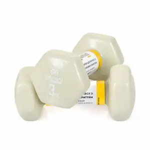 Гантели Gemini Sport для фитнеса с виниловым покрытием 2 шт по 3,0 кг GSD-3.0MILK