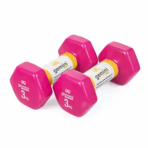 Гантелі Gemini Sport для фітнесу з вініловим покриттям 2шт по 3.0кг GSD-3.0PINK