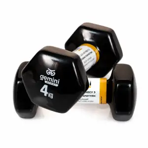 Гантели Gemini Sport для фитнеса с виниловым покрытием 2шт по 4,0кг GSD-4.0BK