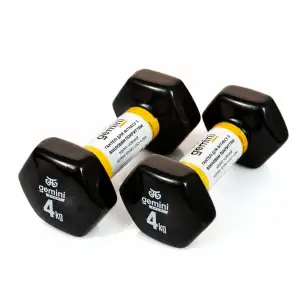 Гантелі Gemini Sport для фітнесу з вініловим покриттям 2шт по 4.0кг GSD-4.0BK