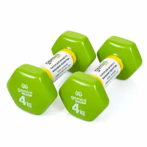 Гантелі Gemini Sport для фітнесу з вініловим покриттям 2шт по 4.0кг GSD-4.0GR