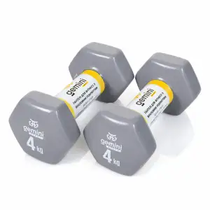 Гантели Gemini Sport для фитнеса с виниловым покрытием 2 шт. по 4,0 кг GSD-4.0GRAY
