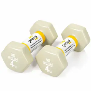 Гантелі Gemini Sport для фітнесу з вініловим покриттям 2шт по 4.0кг GSD-4.0MILK