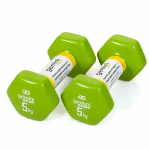 Гантели Gemini Sport для фитнеса с виниловым покрытием 2 шт. по 5,0 кг GSD-5.0GR