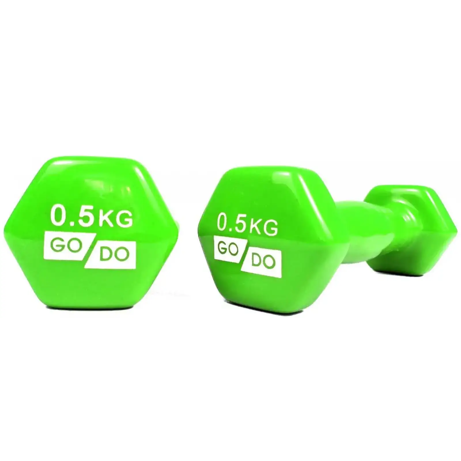 Гантелі для фітнесу з вініловим покриттям 2шт GoDo GD-0.5GR PRC