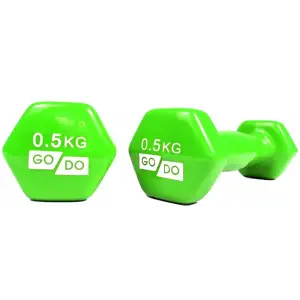 Гантелі для фітнесу з вініловим покриттям 2шт GoDo GD-0.5GR PRC