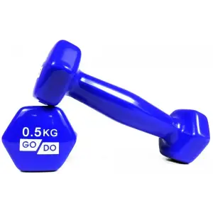 Гантелі для фітнесу з вініловим покриттям 2шт GoDo GD-0.5BL PRC
