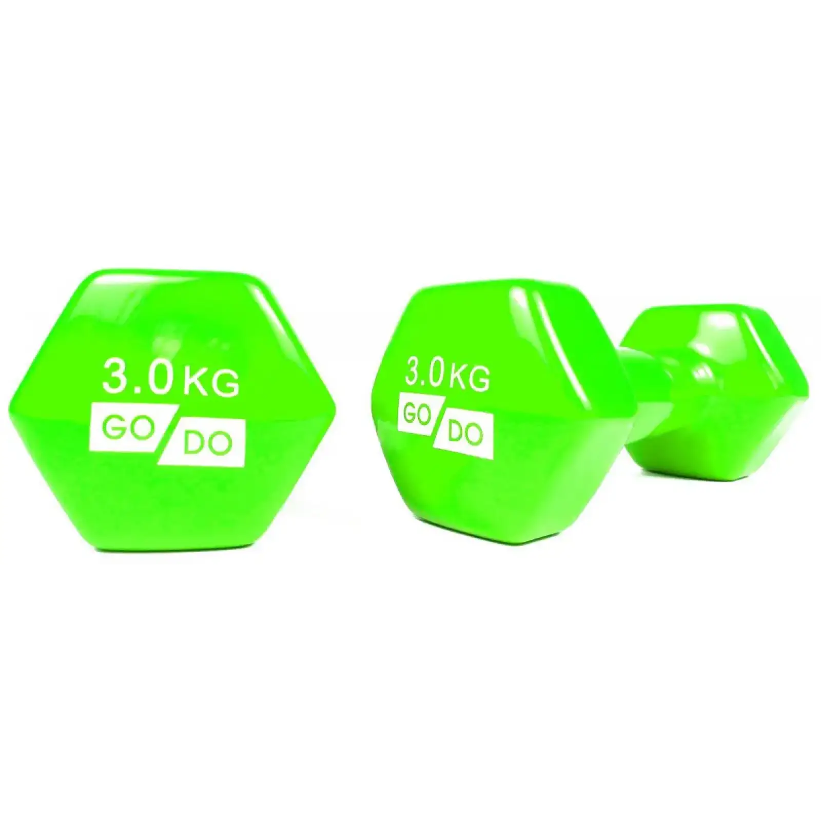 Гантелі для фітнесу з вініловим покриттям 2шт GoDo GD-3.0GR