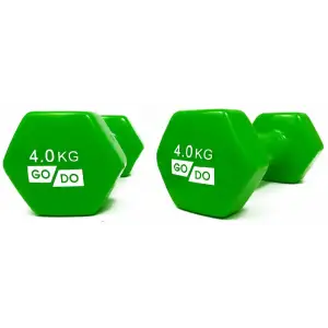 Гантелі для фітнесу з вініловим покриттям 2шт GoDo GD-4.0GR PRC