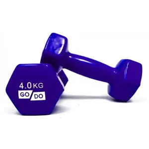 Гантелі для фітнесу з вініловим покриттям 2шт GoDo GD-4.0BL PRC