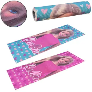 Килимок для йоги та фітнесу Barbie PVC BY0102 173см 61см 6мм Бірюзовий Барбі Бірюзовий Без бренду