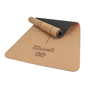 Коврик для йоги пробковый каучуковый Gemini Sport 183см*61см*5мм CTY-0682