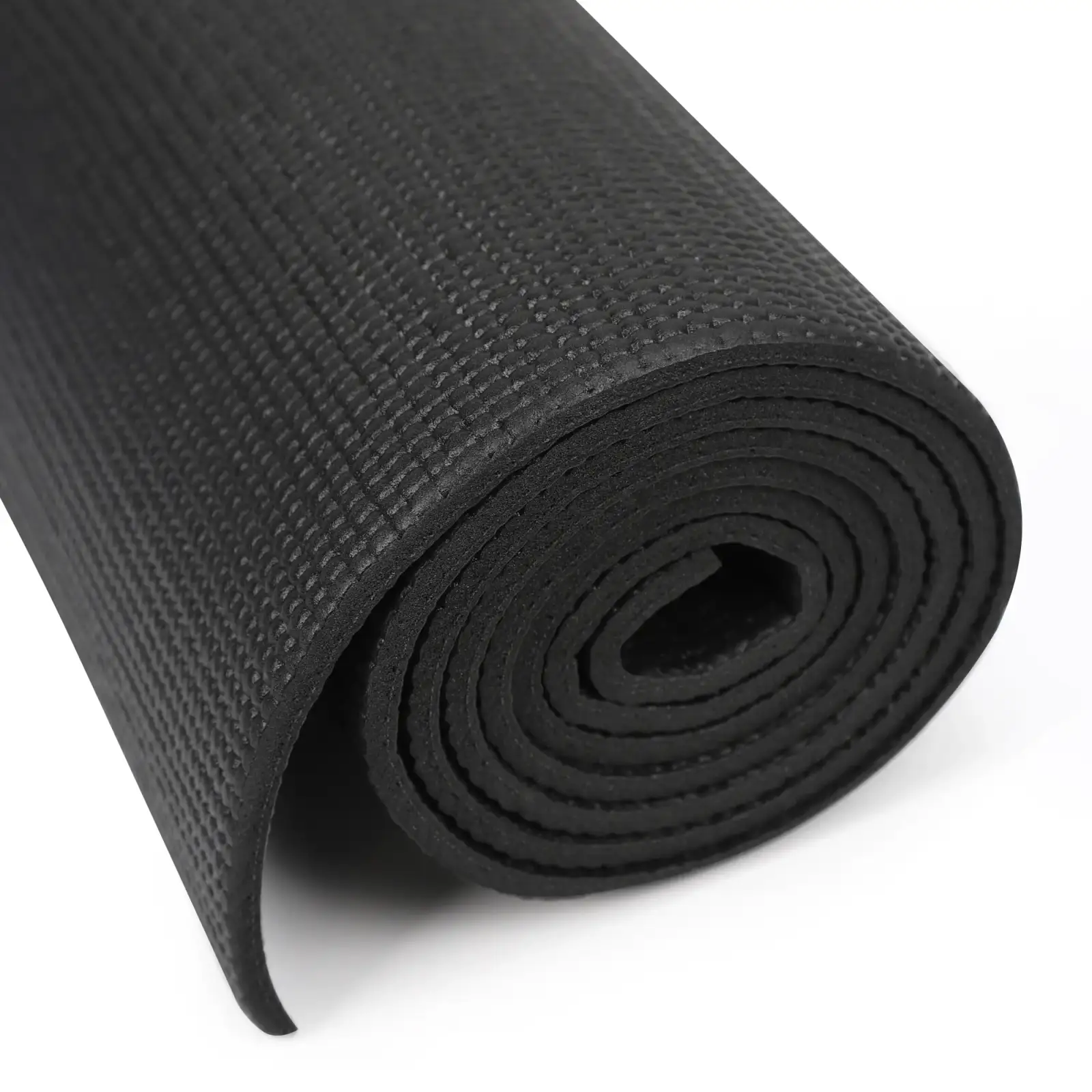 Килимок для фітнесу та йоги PVC Gemini Sport PVCY-6BK 173см 61см 6мм Чорний