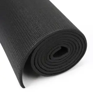 Килимок для фітнесу та йоги PVC Gemini Sport PVCY-6BK 173см 61см 6мм Чорний