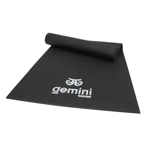 Килимок для фітнесу та йоги PVC Gemini Sport PVCY-6BK 173см 61см 6мм Чорний