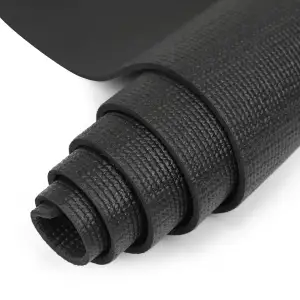 Килимок для фітнесу та йоги PVC Gemini Sport PVCY-6BK 173см 61см 6мм Чорний
