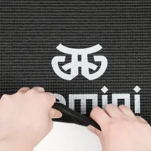 Килимок для фітнесу та йоги PVC Gemini Sport PVCY-6BK 173см 61см 6мм Чорний