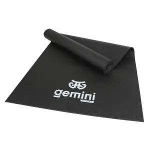 Килимок для фітнесу та йоги PVC Gemini Sport PVCY-4BK 173см 61см 4мм Чорний
