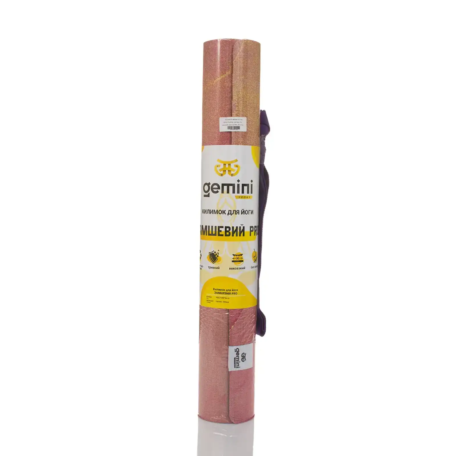 Килимок для йоги каучуковий лляний Gemini Sport JFY-0701 183см 68см 4мм Flower