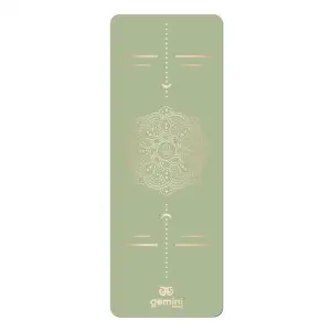 Коврик для йоги каучуковый полиуретан Gemini Sport Pro 183см*68см*5мм PUY-3900-1 оливковый
