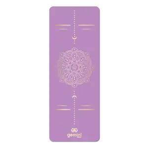Коврик для йоги каучуковый полиуретан Gemini Sport Pro 183см*68см*5мм PUY-3900-6 фиолетовый