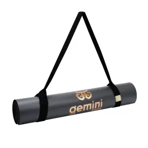 Килимок для йоги каучуковий поліуретан Gemini Sport Pro 183см*68см*5мм PUY-3900-7 темно-сірий