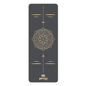 Коврик для йоги каучуковый полиуретан Gemini Sport Pro 183см*68см*5мм PUY-3900-7 темно-серый