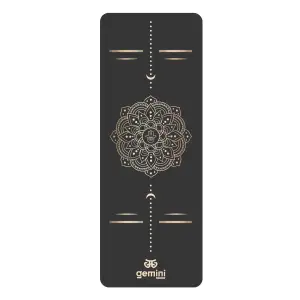 Коврик для йоги каучуковый полиуретан Gemini Sport Pro 183см*68см*5мм PUY-3900-8 черный