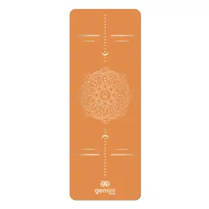 Коврик для йоги каучуковый полиуретан Gemini Sport Pro 183см*68см*5мм PUY-3900-14 оранжевый