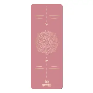 Коврик для йоги каучуковый полиуретан Gemini Sport Pro 183см*68см*5мм PUY-3900-15 розовый