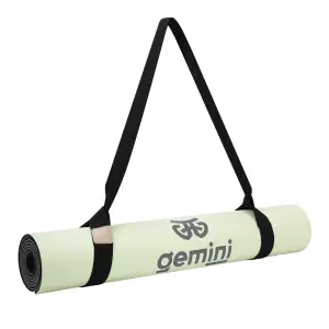 Килимок для йоги каучуковий поліуретан Pro ILLustration Gemini Sport Pro 183см*68см*5мм PUY-5900-1 сірий