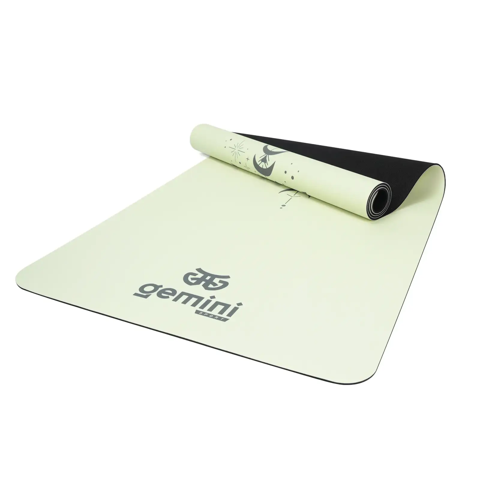 Килимок для йоги каучуковий поліуретан Pro ILLustration Gemini Sport Pro 183см*68см*5мм PUY-5900-1 сірий