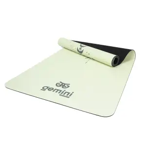 Килимок для йоги каучуковий поліуретан Pro ILLustration Gemini Sport Pro 183см*68см*5мм PUY-5900-1 сірий