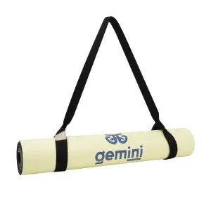 Коврик для йоги каучуковый полиуретан Pro ILLustration Gemini Sport Pro 183см*68см*5мм PUY-5900-2 светло-розовый