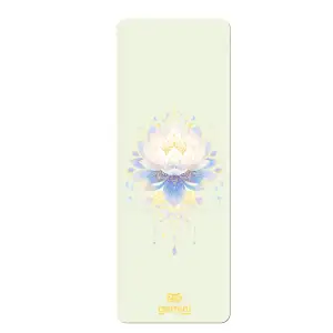 Килимок для йоги каучуковий поліуретан Pro ILLustration Gemini Sport Pro 183см*68см*5мм PUY-5900-3 кремовий