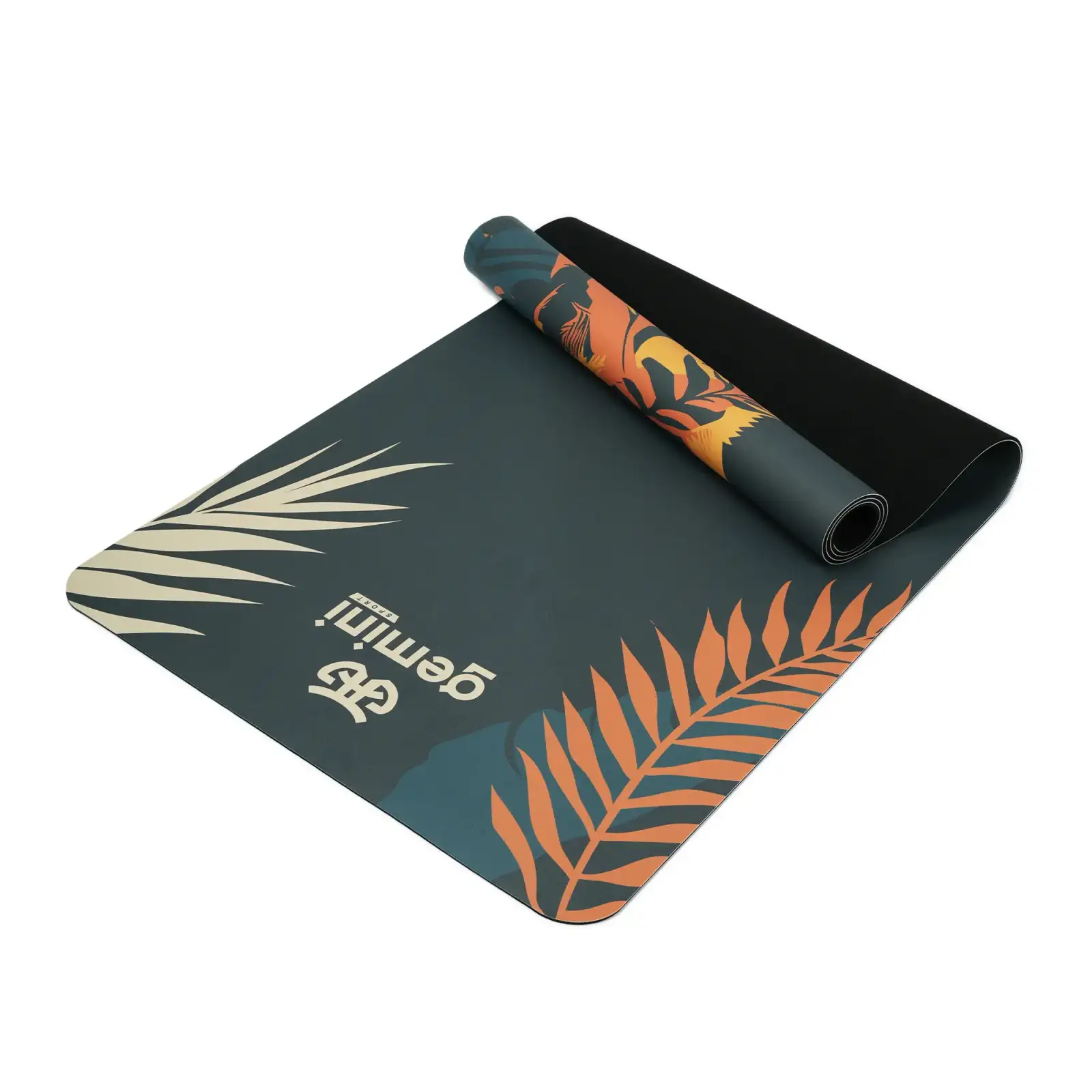 Коврик для йоги каучуковый полиуретан Pro ILLustration Gemini Sport Pro 183см*68см*5мм PUY-5900-4 зеленый