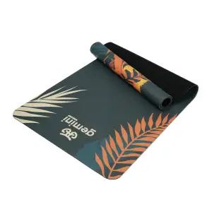 Коврик для йоги каучуковый полиуретан Pro ILLustration Gemini Sport Pro 183см*68см*5мм PUY-5900-4 зеленый