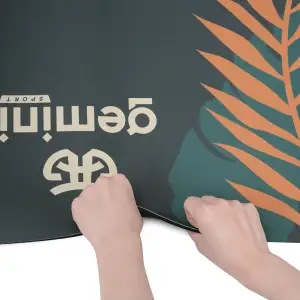 Коврик для йоги каучуковый полиуретан Pro ILLustration Gemini Sport Pro 183см*68см*5мм PUY-5900-4 зеленый