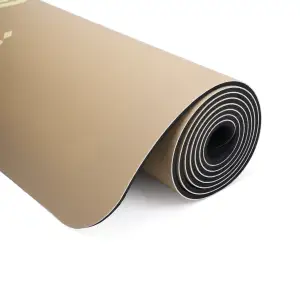 Коврик для йоги каучуковый полиуретан Pro ILLustration Gemini Sport Pro 183см*68см*5мм PUY-5900-5 бежевый