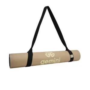 Коврик для йоги каучуковый полиуретан Pro ILLustration Gemini Sport Pro 183см*68см*5мм PUY-5900-5 бежевый