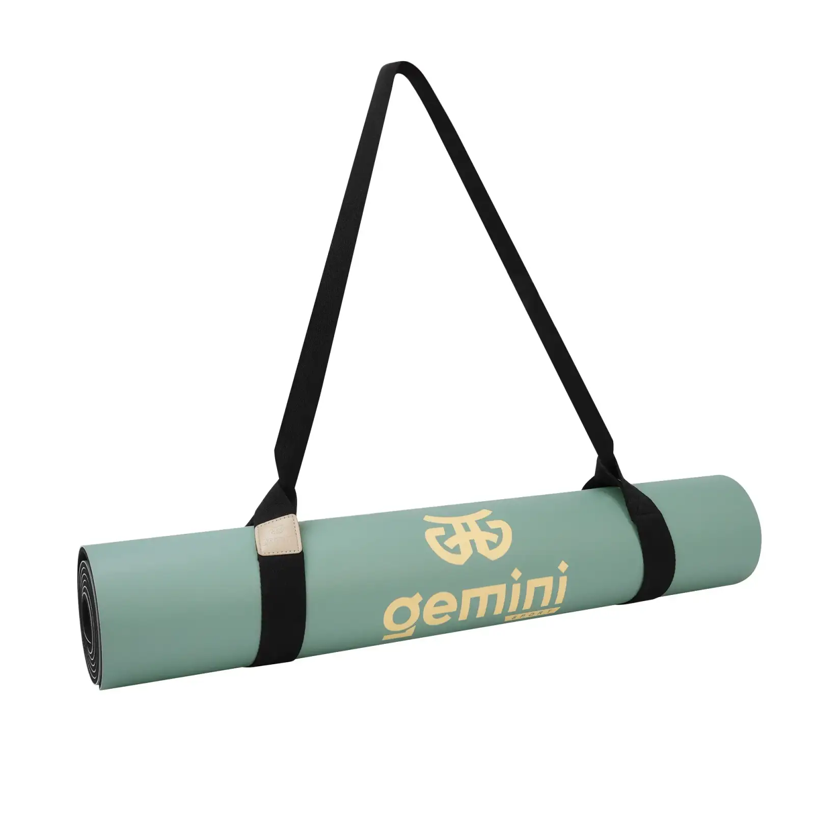 Коврик для йоги каучуковый полиуретан Pro ILLustration Gemini Sport Pro 183см*68см*5мм PUY-5900-6 бирюзовый