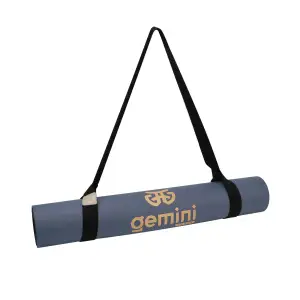 Коврик для йоги каучуковый полиуретан Pro ILLustration Gemini Sport Pro 183см*68см*5мм PUY-5900-8 темно-синий