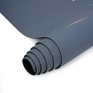 Коврик для йоги каучуковый полиуретан Pro ILLustration Gemini Sport Pro 183см*68см*5мм PUY-5900-8 темно-синий