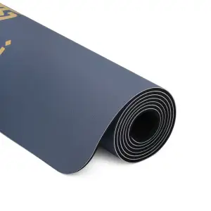 Коврик для йоги каучуковый полиуретан Pro ILLustration Gemini Sport Pro 183см*68см*5мм PUY-5900-8 темно-синий