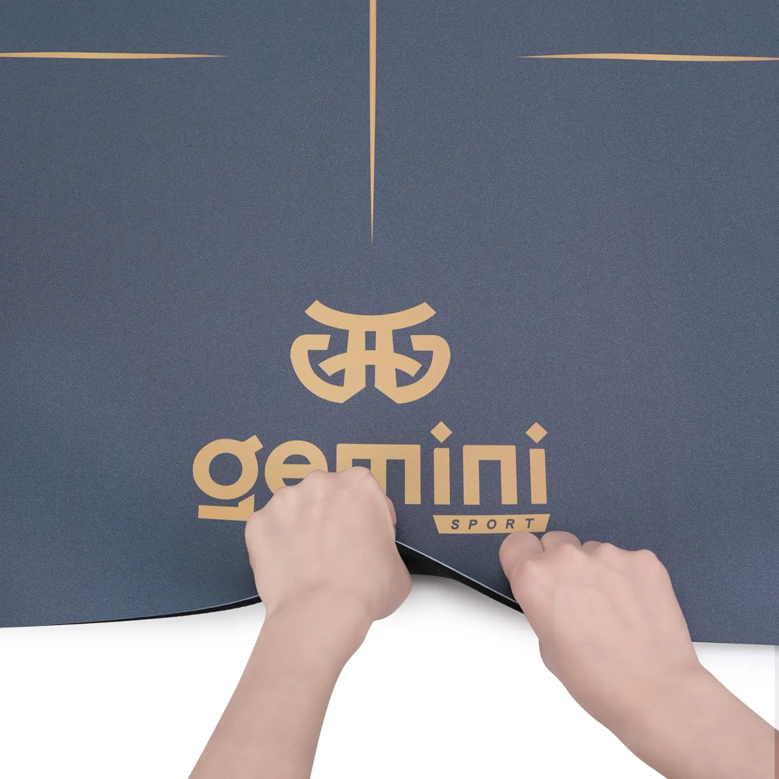 Коврик для йоги каучуковый полиуретан Pro ILLustration Gemini Sport Pro 183см*68см*5мм PUY-5900-8 темно-синий